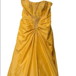Milano Yellow Sweetheart 3XL Formal Jeweled Prom